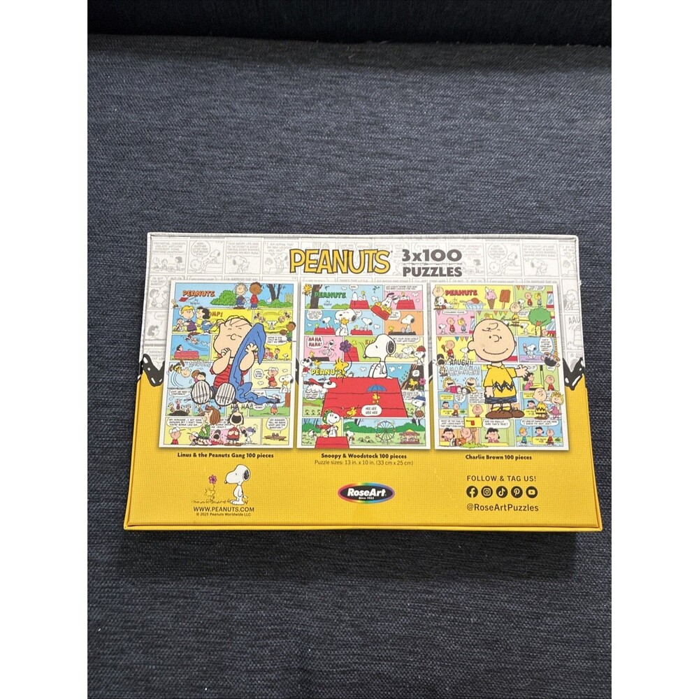 Peanuts 3 x 100 Pc Jigsaw Puzzles, Brand New-Sealed Box! - Picture 3 of 4